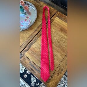 Vintage Courchevel Red Silk Tie Made in Italy Paisley Pattern All Silk